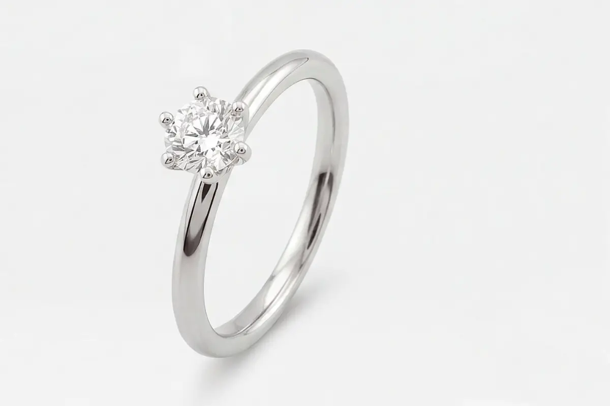 Verlobungsring 950er Platin 0,5 Ct Brillant Grote contraste Goldschmiede Köln